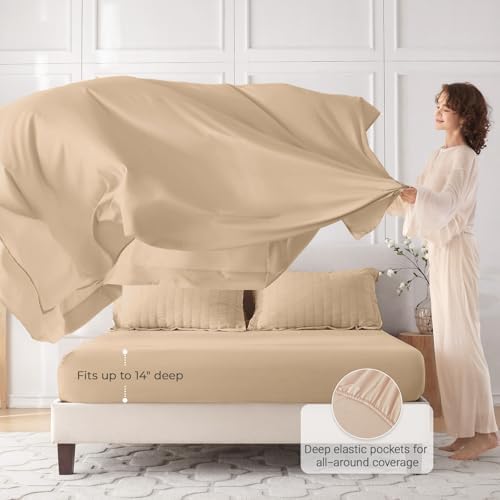 MUXHOMO 7 Pieces Queen Comforter Set, Seersucker Bed in a Bag Queen Size - Image 3