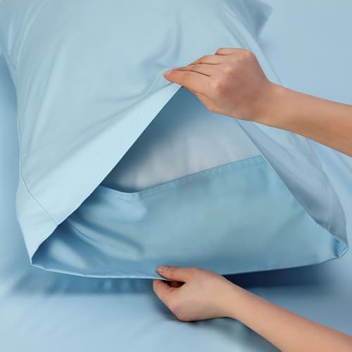 Bedsure PureWoven 100% Rayon Derived from Bamboo, Twin Bed Sheets, 3 Pieces - Image 5