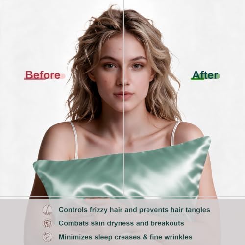LYSHIN Silk Pillow Cases 2 Pack Queen Size - Image 4