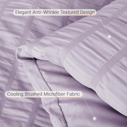 MUXHOMO 7 Pieces Full Comforter Set, Seersucker Bed in a Bag Full Size - Image 6