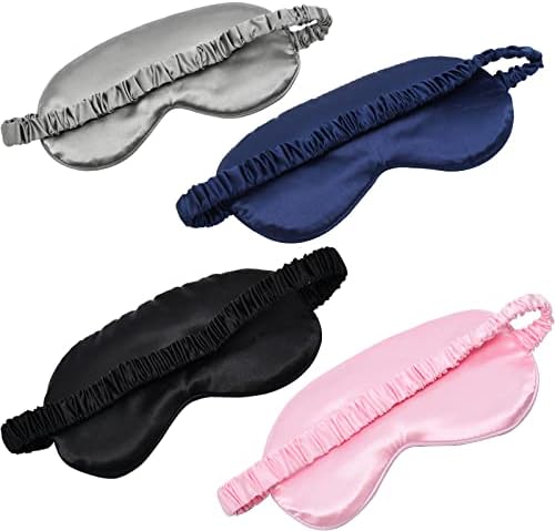 4 Pack Silky Sleep Masks, Satin Light Blocking Eye Masks - Image 2