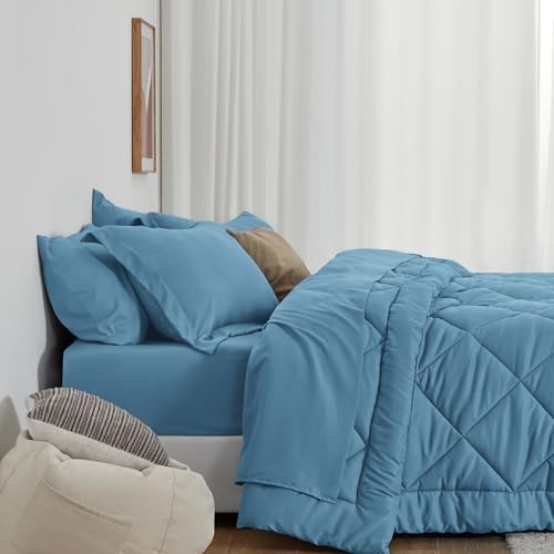 Love's cabin Oversized Queen Comforter Set, 7 Pieces Bed in a Bag, All Season - Image 3