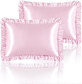 Silky Satin Ruffled Pillow Cases by HommxJF