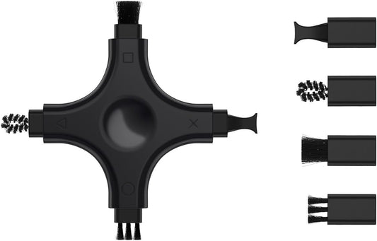 Port Cleaning Kit for iPhone, CODOGOY Charging Port Cleaner Tool with Soft Brushes for Lightning & USB-C, All Devices Cleaning Tool - Black