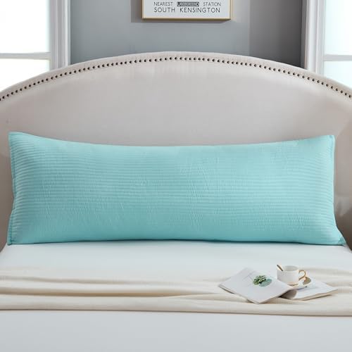Quilted Body Pillow Cover, Striped Long Size 21"x54" Body Pillowcase 1PC Soft - Image 2