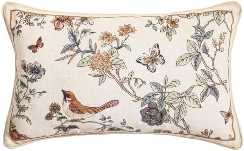 ISAENNE Designer Vintage Linen Throw Pillow Cover by Isaennehomedecoration