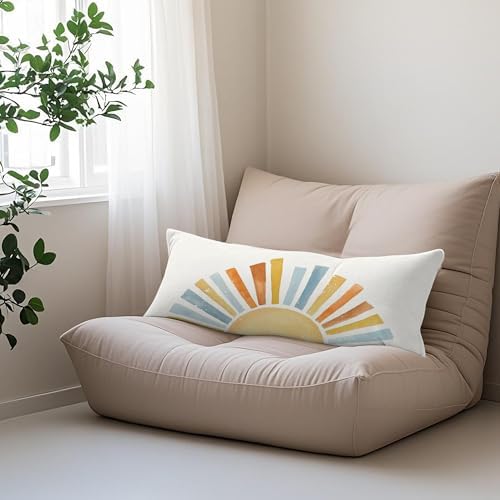 Retro Boho Sunset Sunrise 20x54 Body Pillow Cover Case, Baby Room Decor - Image 5