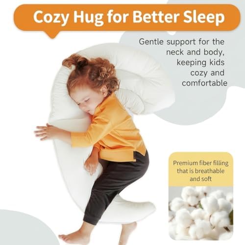 Choc chick Toddler Body Pillow, 34x27in Moon Shape Hug Pillow - Image 3