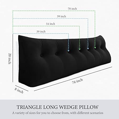 Bed Wedge Headboard Pillow Queen Bedrest Reading Pillow - Image 4
