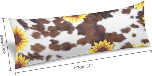 Cowhide Sunflower Body Pillow Cover Pillowcase - Image 2