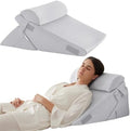 Bedluxe Wedge Pillow Set for After Surgery, Orthopedic Bed Wedge Light Grey by Bedluxe