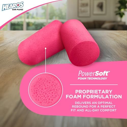HEAROS Sleep Pretty in Pink, 56 Pair, NRR 32, PU Foam, Petite Sized - Image 3