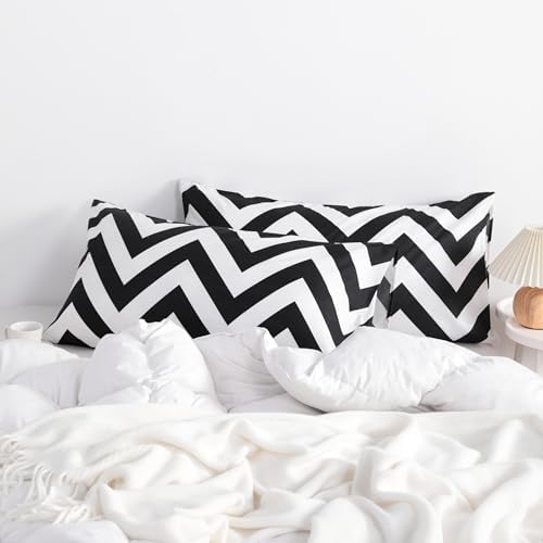 NTBAY King Chevron Microfiber Pillowcases - Image 5