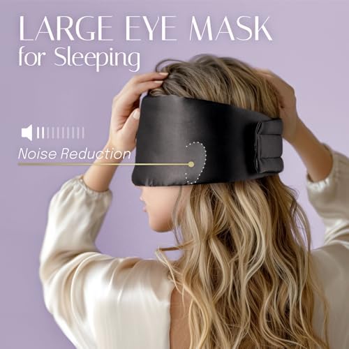 OLESILK 100% Mulberry Silk Sleep Mask, Large Size, Pressureless - Image 5
