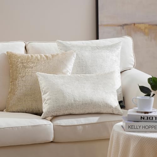 Phantoscope Pack of 2 Sparkling Velvet Decorative, Solid Square Cushion Cover - Image 4