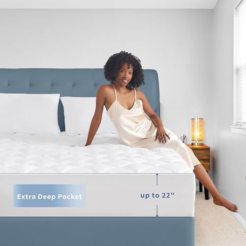 Sunflower Twin Mattress Pad for College Dorm, Cotton Mattress Cover - Image 2