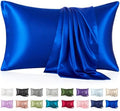 Silk Like Satin Pillowcase Queen Size, Royal Blue, 2 Pack, 20x30 Inches by VCUSUELER