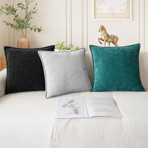 CaliTime Decorative Couch Throw Pillow Covers 20 X 12 Inches Moonbeam Gray - Image 5