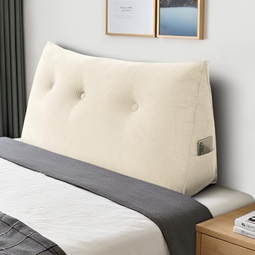 Headboard Pillow Twin, Wall Backrest Wedge Pillow Headboard by huateanhome