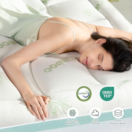 King Memory Foam Mattress Topper 4 Inch - Image 4