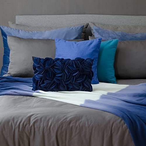 KINGROSE Handmade 3D Flower Throw Pillow Cover, 12x20 Inch - Image 5
