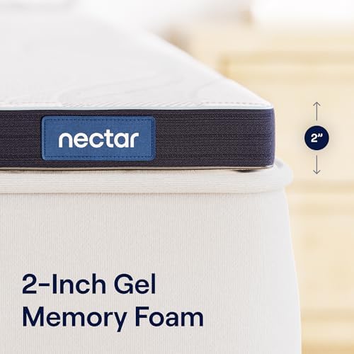 Nectar Firmer Mattress Topper- Twin, Gel Memory Foam - Image 2