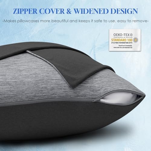 CHOSHOME Cooling Pillow Cases Zipper Pillow Covers Q-Max > 0.45 Zippered - Image 6
