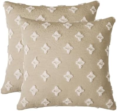 MIULEE Set of 2 Decorative Throw Pillow Covers Rhombic Jacquard Pillowcase - Image 6