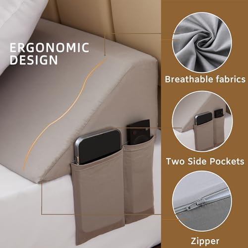 Bedluxe King Bed Wedge Pillow for Headboard, Fill The Gap - Image 5