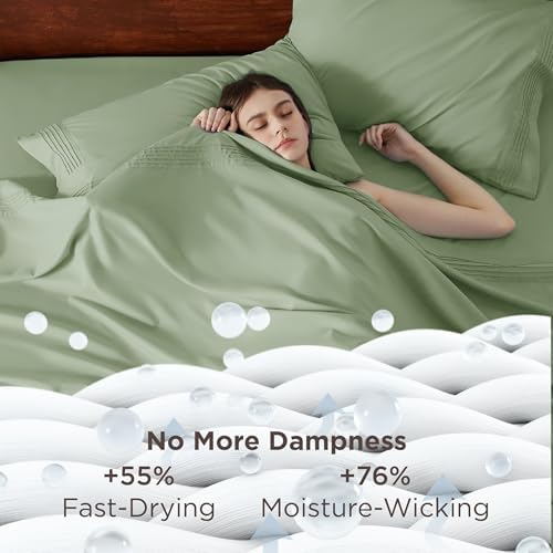 Bedsure Twin XL Sheets Dorm Bedding, GentleSoft Breathable Extra Long Twin - Image 3