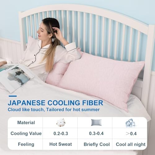 HOMFINE Cooling Pillowcases for Hot Sleepers Standard Set of 2 - Image 3