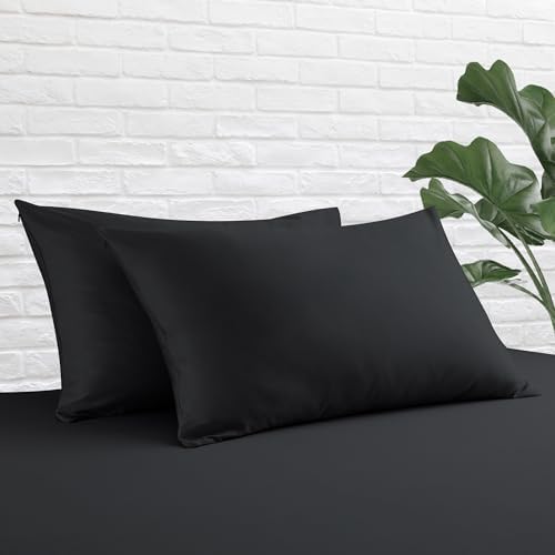 Pillow Cases Queen Size 4 Pcs, 100% Egyptian Cotton 400 Thread Count Sateen by ZaizaiHome