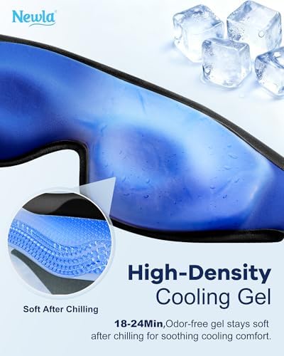 Cooling Gel Eye Mask for Puffy Eyes, Larger Full-Eye Contour Cold Compress - Image 5