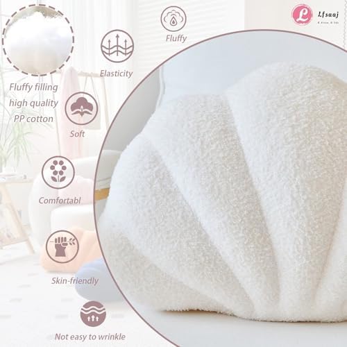 Lfsaaj Seashell Throw Pillows, Shell Shaped Throw Pillows, 18 Inch Soft Home - Image 2