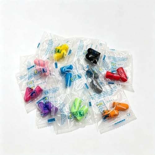 10 Pairs Rose Red Reusable Ear Plugs, 32dB NRR Noise Reduction, Washable - Image 3