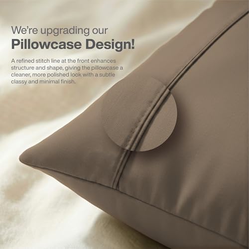 QUEENSBAY Queen Pillow Cases Set of 2, Microfiber Cooling Pillowcases, Soft - Image 2