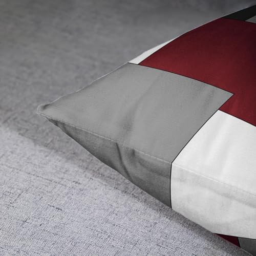 Emvency Throw Pillow Covers Set of 2, 18 x 18 Inch, Burgundy Abstract - Image 6