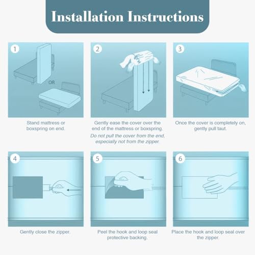 Utopia Bedding Mattress Protector Zippered Twin Size, 100% Waterproof Bed Bug - Image 6