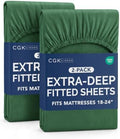 CGK Linens 2 Pack Extra Deep Twin XL Fitted Sheets by CGKUnlimited