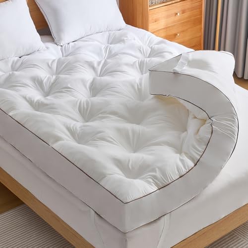WhatsBedding 4 Inch Memory Foam Mattress Topper King by WhatsBedding