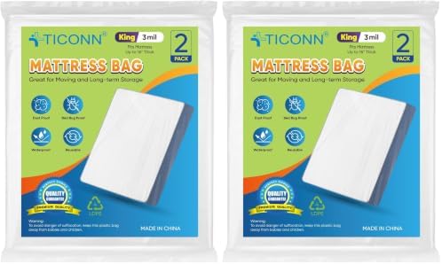 TICONN 2PK Plastic Mattress Bag by TICONN