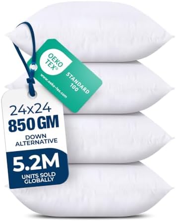 Utopia Bedding Throw Pillows, Decorative 24x24 Pillow Inserts by UTOPIABEDDING