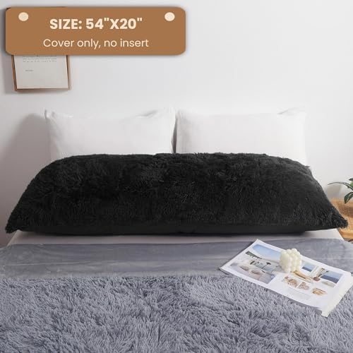 MEGO Luxury Fluffy Faux Fur Body Pillow Cover 20x54 - Image 3