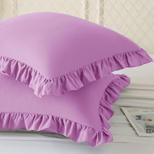 KKJIAF 2 Pack Ruffle Pillow Cases 22x22 Inches - Image 2