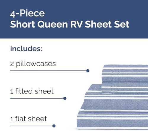 Short Queen Size 4 Piece Bed Sheet Set - Image 2