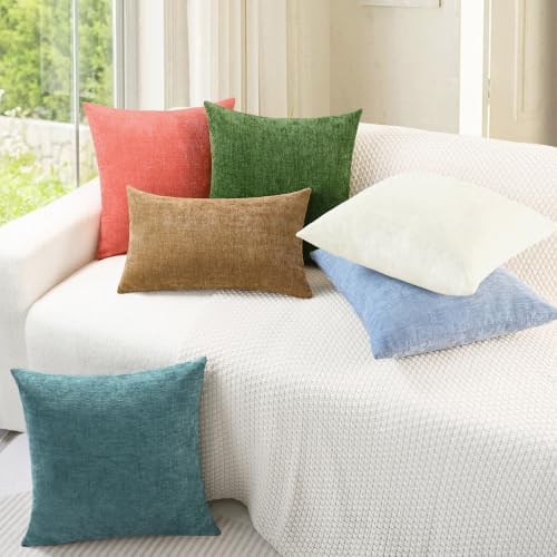 CaliTime Decorative Couch Throw Pillow Covers 24 X 24 Inches Forest Green - Image 4