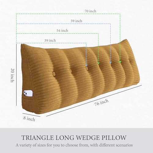 Headboard Pillow Queen, Bed Wedge Pillow Headboard Headrest - Image 4