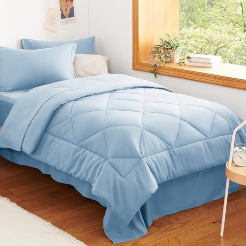 CozyLux Twin XL Comforter Set 68"x88" Baby Blue by CozyLux