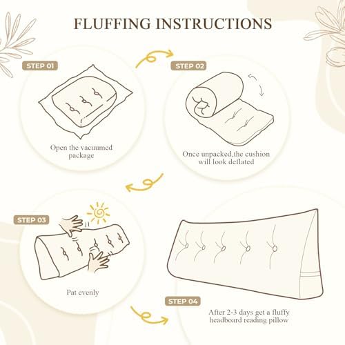 DANGHOOGY Headboard Pillow Queen, Large Triangular Wedge Headboard Pillow - Image 6