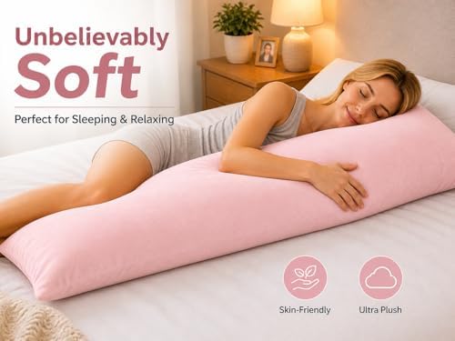 EVOLIVE Micromink Body Pillow Cover 21"x54", Zipper Closure - Image 3